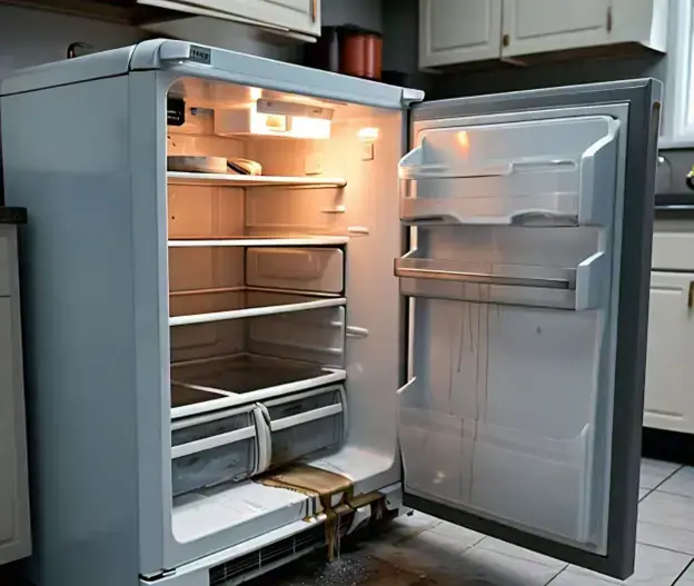 Refrigerator water leakage problem with water on kitchen floor in Salem OR