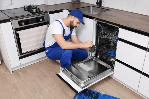 technician repairing dishwasher in Salem Oregon
